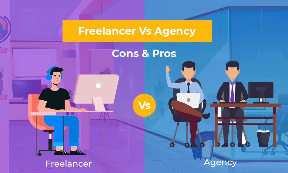 Illustration : freelancer vs. marketing agency