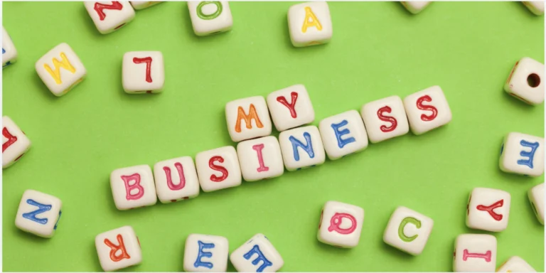 "Google My Business" made out of blocks