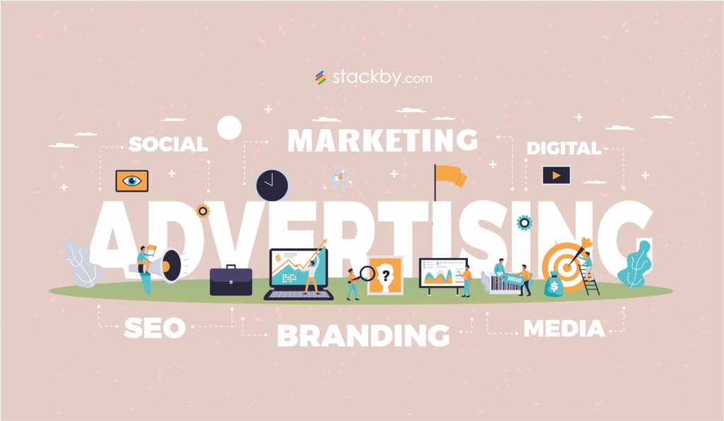 illustration: digital marketing and advertisement agency logo 